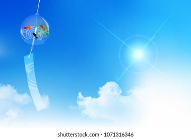 Goldfish Windbell Sky Background