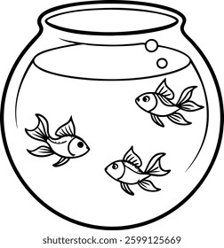 Goldfishes jumping from fish bowl  