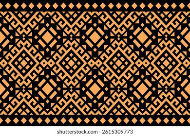 Gold,golden, Geometric, seamless,pixel traditional ethnic, thai pattern, fabric pattern for textiles, rugs, wallpaper, clothing, sarong, batik, print, background, cover, illustration, vector.