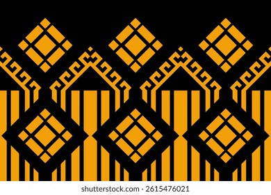 Gold,golden, Geometric, seamless,pixel traditional ethnic, thai pattern, fabric pattern for textiles, rugs, wallpaper, clothing, sarong, batik, print, background, cover, illustration, vector