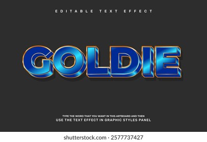 Goldie editable text effect template
