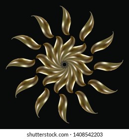 Gold-pearl pattern of pearl elements on a black background. Decoration for sites about jewelry, gold, perfume, pattern for fabric or gift paper. Vector illustration.