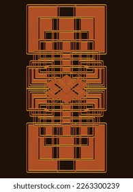 golds blocks in asymmetric patterns