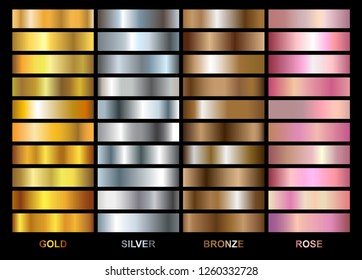 Gold Bronze Rose Gold Metallic Foil Stock Vector (Royalty Free) 1243030006