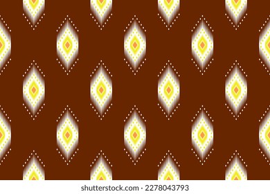 Gold,white Geometric ethnic oriental ikat seamless pattern traditional tribal.Design for background,carpet,Batik,cover,textile,wallpaper,clothing,wrapping,fabric,Vector illustration.embroidery style