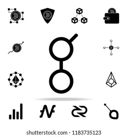 Golem coin icon. Crypto currency icons universal set for web and mobile on white background