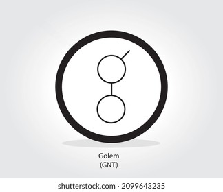 Logo de la moneda de oro criptodivisa ilustración vectorial