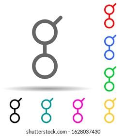 Golem coin multi color style icon. Simple glyph, flat vector of crypto icons for ui and ux, website or mobile application