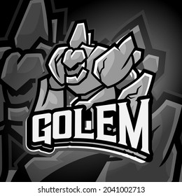 Golem Esport logo. Suitable for team logo or esport logo and mascot logo, or tshirt design.