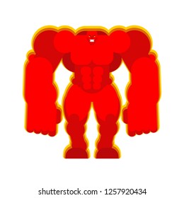 Golem fire isolated. Fantastic Magic Big Monster