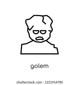 Golem icon. Trendy modern flat linear vector Golem icon on white background from thin line Fairy Tale collection, editable outline stroke vector illustration