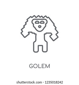 Golem linear icon. Modern outline Golem logo concept on white background from Fairy Tale collection. Suitable for use on web apps, mobile apps and print media.