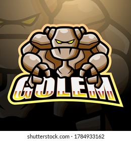 Golem mascot esport logo design