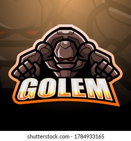 Golem mascot esport logo design