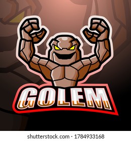 Diseño del logo de Golem mascot esport