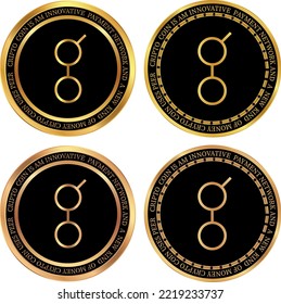 golem-gnt coin vector illustrations. 3d illustration. vector coins.
