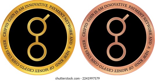 golem-gnt coin vector illustrations. 3d illustration. vector coins.