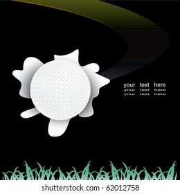 Golf abstract background with ball. Vector illustration.