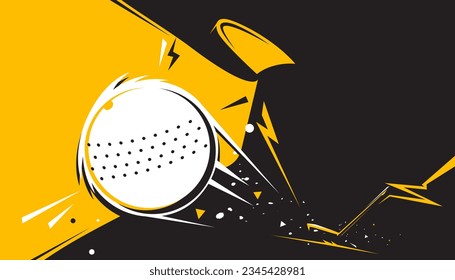 Golf abstract background design.The sports concept