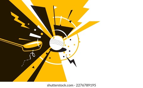 Golf abstract background design. Vector illustration of sports concept