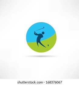 golf abstraction icon