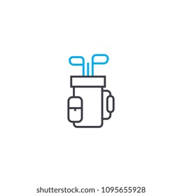 Golf accessories linear icon concept. Golf accessories line vector sign, symbol, illustration.