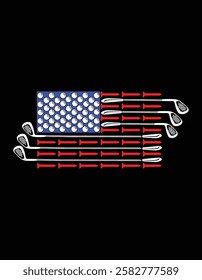 Golf American Flag Father's day gift