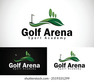 golf arena logo creative design abstract sport athletic champions