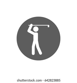 Golf athlete Icon in trendy flat style isolated on white background. Award symbol for your web site design, logo, app, UI. Vector illustration, EPS10.