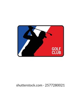 golf athlete silhouette high vector