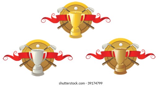 golf awards vector