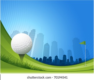 Golf background illustration