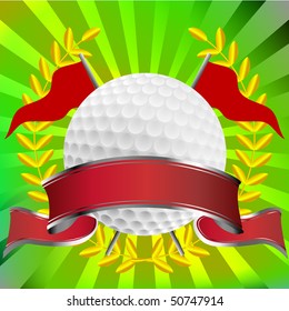Golf background with starburst