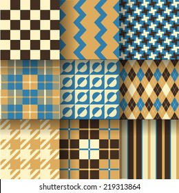 Golf backgrounds. Seamless pattern background with orange, red and yellow color. Vector illustration. Pattern Swatches made with Global Colors - quick, simple editing of color
