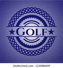 Golf badge with jean texture