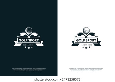 Golf badge logo design for championship