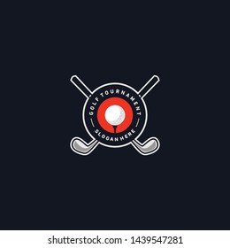 Golf badge logo vector illustration