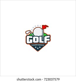 Golf badge. Sport logo. Vector illustration.