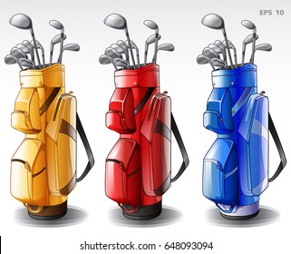 golf club bag clip art