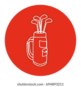 golf bag with clubs