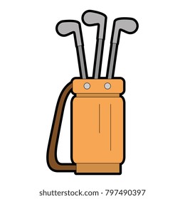 golf bag with clubs