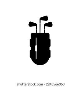 Golf bag with clubs icon in trendy flat style design. Vector graphic illustration. Suitable for website design, logo, app, and ui. EPS 10.