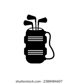 Golf bag with clubs icon in trendy flat style design. Vector graphic illustration. Suitable for website design, logo, app, and ui. EPS 10.
