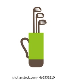 golf bag clubs icon vector illustration graphic