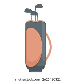 Golf bag with clubs sticking out, ready for a round on the course