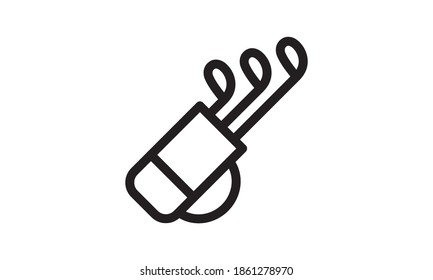 A golf bag full of golf clubs icon vector image