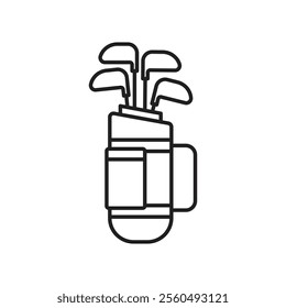 Golf bag icon Black and white logo
