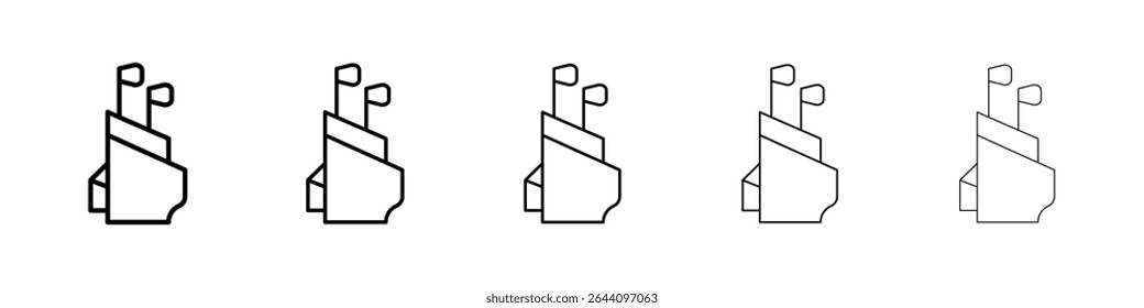 Golf bag icon concept. graphic design, logo, Web, UI.