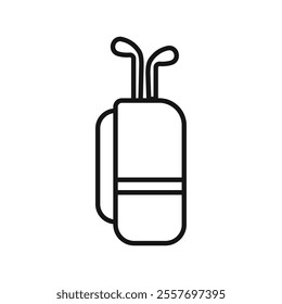 Golf bag icon Isolated flat vector in outline