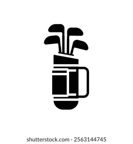 Golf bag icon Isolated flat vector in outline